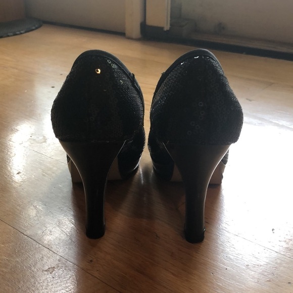 Madden Girl Sequin Open Toe Heels - Picture 3 of 7